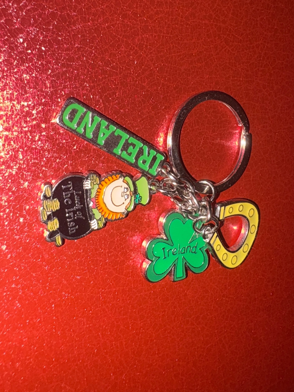 Ireland Shamrock Keychain Charm Set - Green Ireland Souvenir